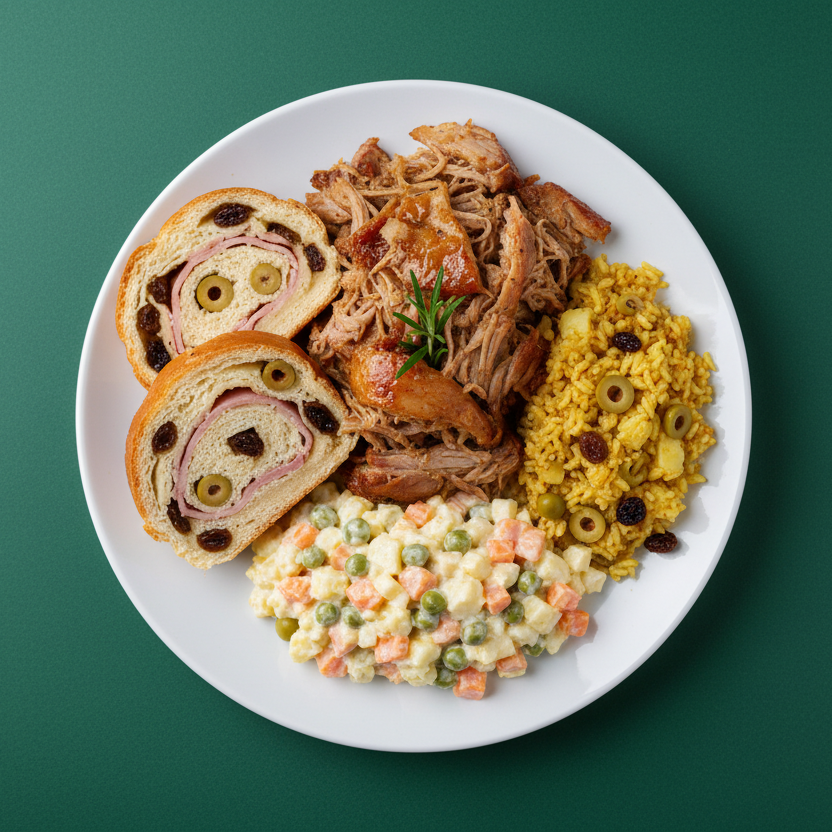 the brad has ham , raisins and olives 